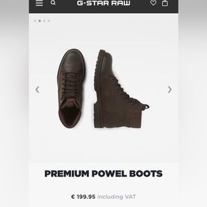 G-Star Raw Footwear Premium Powell Boot. Cow Oil Waxy Leather